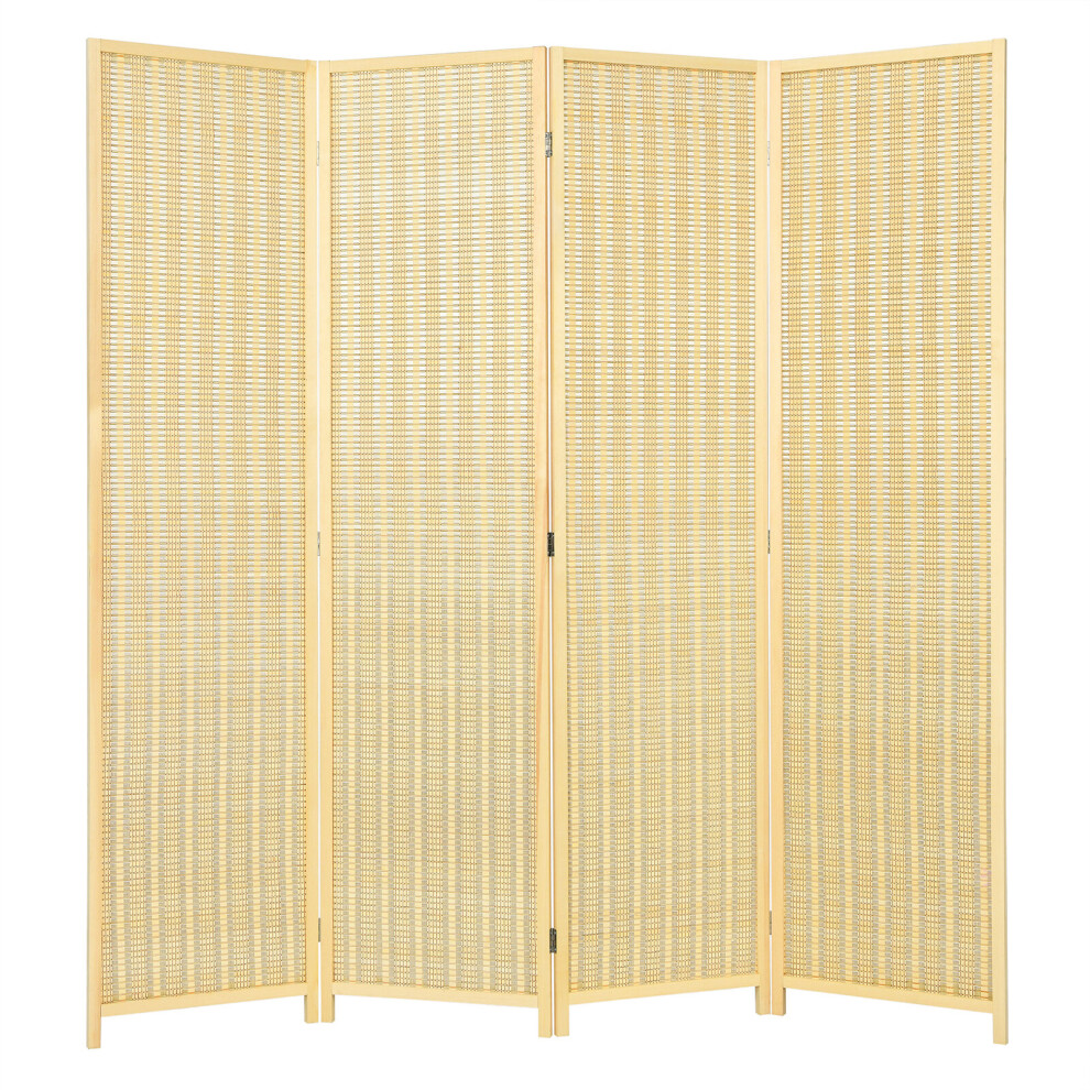 181 x 180cm 4 Panel Room Divider Screen Folding Partition Screen