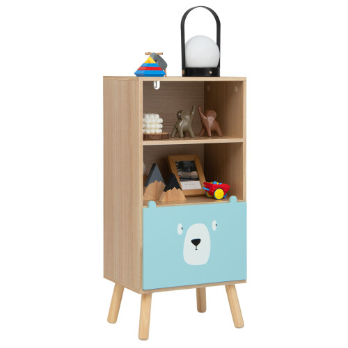 Casart 3-tier Kids Storage Shelf Home Organizer Display Toy Storage Shelf