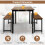 Costway Accent Dining Table and 2 Benches Set of 3 Space-Saving for 2-4 People 2