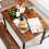 Costway Accent Dining Table and 2 Benches Set of 3 Space-Saving for 2-4 People 7