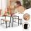 Costway 3-Piece Dining Table Set with 2 Benches Space-Saving Dining Furniture 6