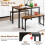 Costway Accent Dining Table and 2 Benches Set of 3 Space-Saving for 2-4 People 5