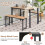 Costway 3-Piece Dining Table Set with 2 Benches Space-Saving Dining Furniture 5