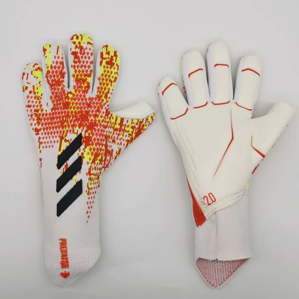 (Size 9 (170-180cm)) Football Goalkeeper Gloves Adult/Kids Universal Latex Professional Goalkeeper Football