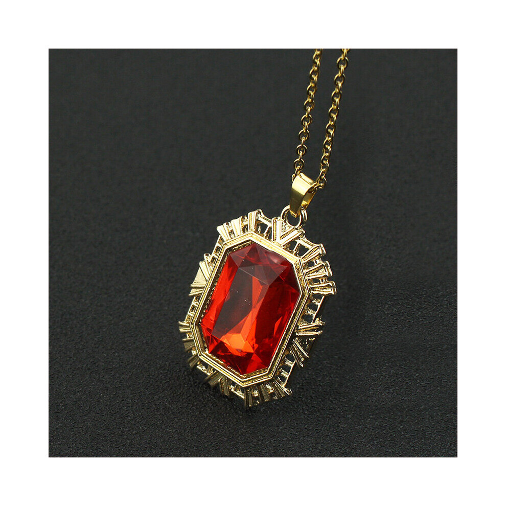 The Sandman Same Ruby Necklace Square Pendant Cos Props Birthday Gift  Christmas
