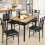 Costway 5 Pieces Dining Table Chairs Set Bistro Table Set Modern Kitchen Set 4