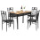 Costway 5 Pieces Dining Table Chairs Set Bistro Table Set Modern Kitchen Set 1
