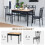 Costway 5 Pieces Dining Table Chairs Set Bistro Table Set Modern Kitchen Set 6