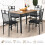 Costway 5 Pieces Dining Table Chairs Set Bistro Table Set Modern Kitchen Set 5