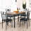Costway 5 Pieces Dining Table Chairs Set Bistro Table Set Modern Kitchen Set 3