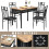 Costway 5 Pieces Dining Table Chairs Set Bistro Table Set Modern Kitchen Set 9