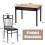 Costway 5 Pieces Dining Table Chairs Set Bistro Table Set Modern Kitchen Set 2