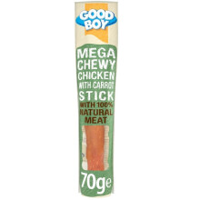 Armitage Good Boy Mega Chewy Chicken & Carrot Stick Dog Treat (100 g) | Nutritious Snack for Adult Dogs, Tasty & Healthy Chew