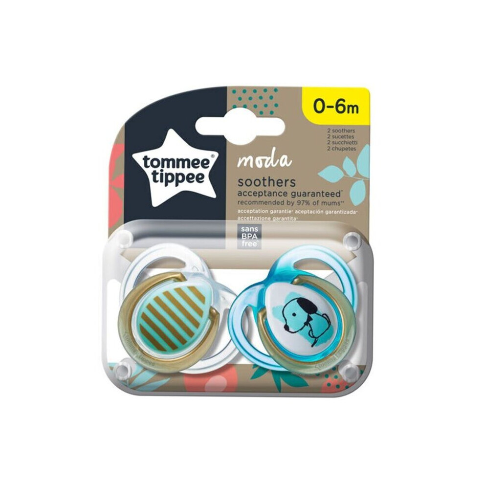 Tommee Tippee MODA Orthodontic Soother For 0-6 Months Baby Boy