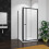 AICA (Door Width: 760mm; Side Panel: 760mm) Bathroom Matt Black Bi Fold Shower Enclosure 4