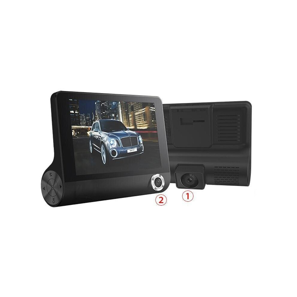 (No Rearview Camera, No TF Card) Car DVR 3 Cameras Lens 4.0 Inch Dash Camera Dual Lens With Rear view-image-OPC-PBMX8WH-NEW