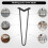Table Legs 4pcs Hairpin Legs with Protector and Screws Heavy Duty Metal Steel Desk Legs 9