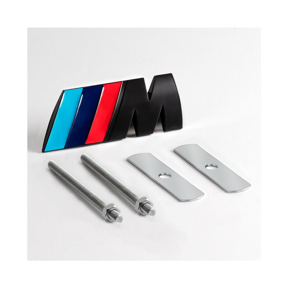 (Black + Blue Red) 3D Metal ///M Car Front Grille emblem For BMW