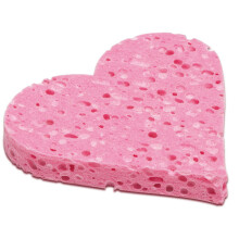Calypso Sponge Natural Love Pink Heart Shaped Relaxing Bath Shower Soft Skin