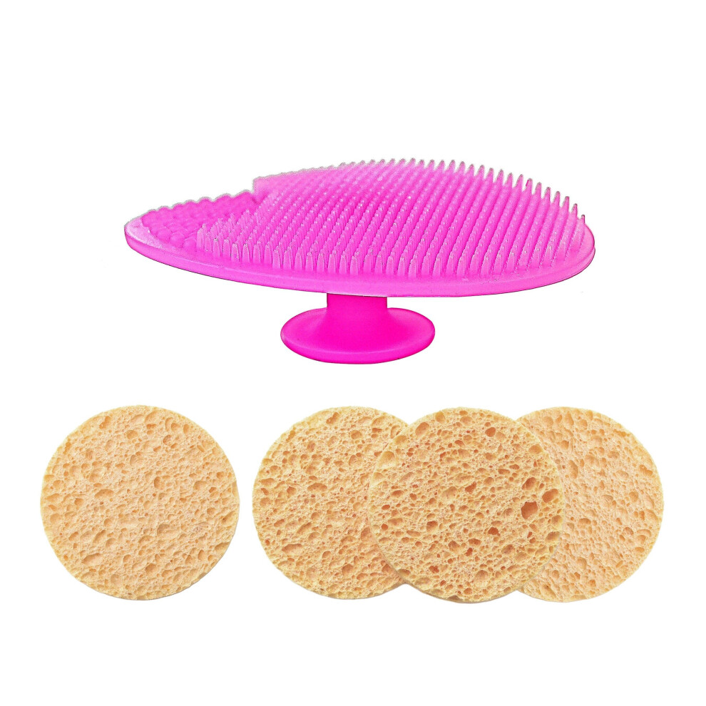 Silicone Face Scrubber & Makeup Remover Pads - Facial Cleansing Set