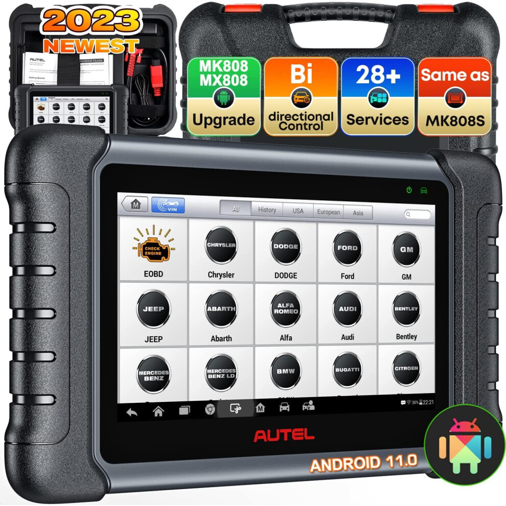 Autel MaxiCheck MX808S Auto Diagnostic Tool All System Scanner Bi-Directional Control ABS SRS EPB Upgraded of MX808 MK808