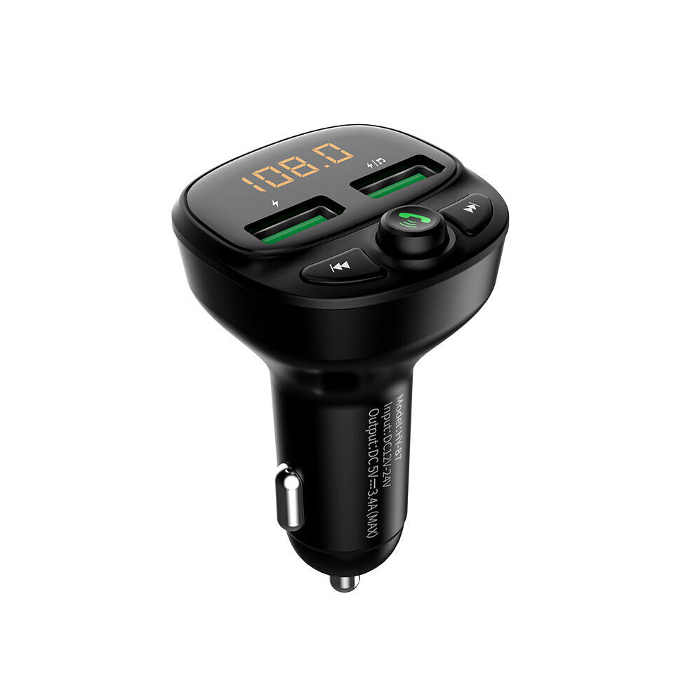 Car Fm Transmitter Bluetooth 5.0 Dual Usb Charger 732004819738