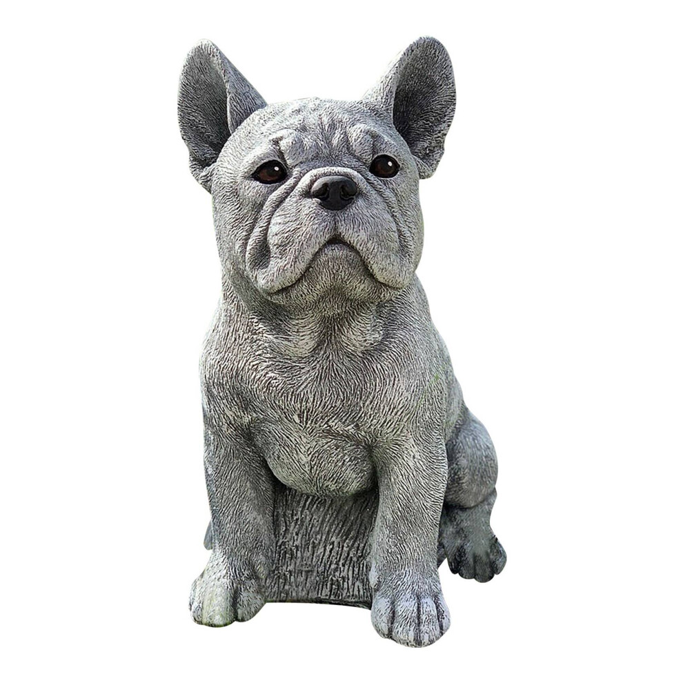 Statue Garden Decoration Dog Resin Decoration Dachshund & French Bulldog Sculpture Home Ornaments 17x12x11CM