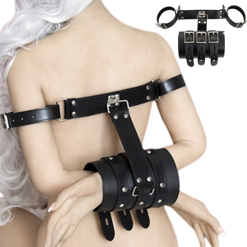 Adjustable Back Bondage Handcuffs Bdsm Fetish Slave Arm Restraint For Adults