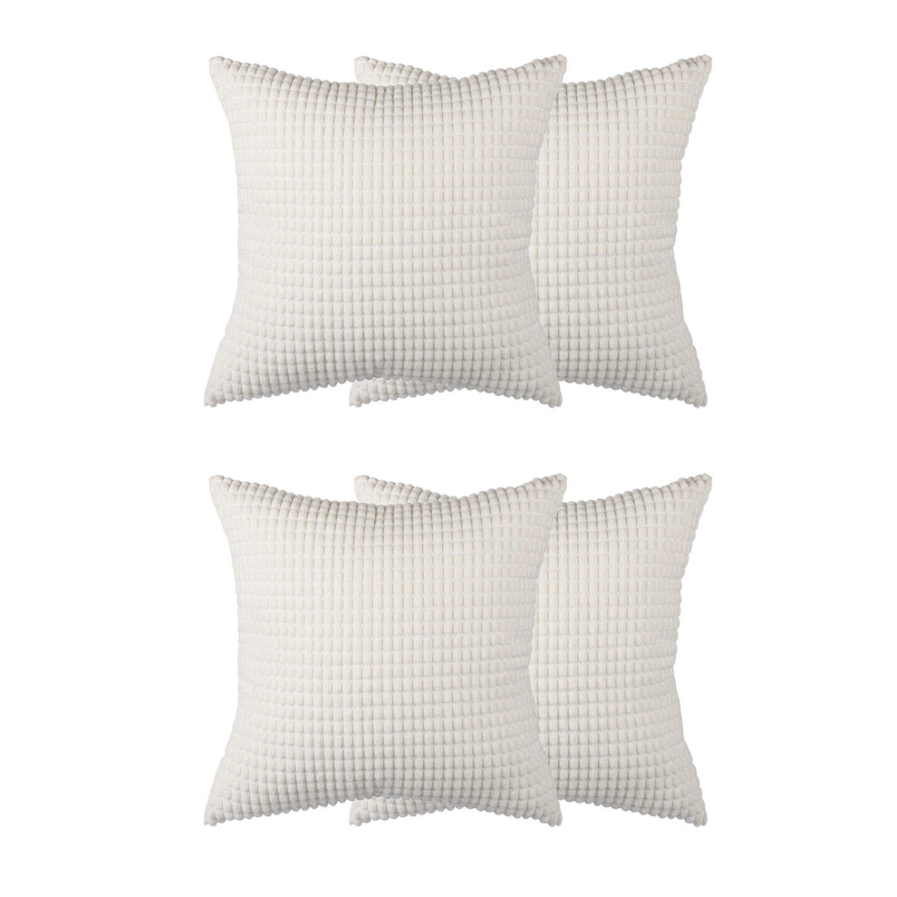 Lot de 4 housses de coussin carrées décoratives de Noël en velours côtelé doux et solide pour canapé, chambre à coucher, voiture