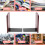 2Pcs Wooden Bookends with Metal Base Heavy Duty Black Walnut Book Stand with Anti-Skid for Office Desktop or Shelves 4