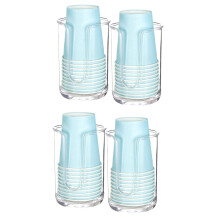 4X Acrylic Bathroom Cup Dispenser Holder for Disposable Paper Cup,Mouthwash Cups Holder for Bathroom Room Counter