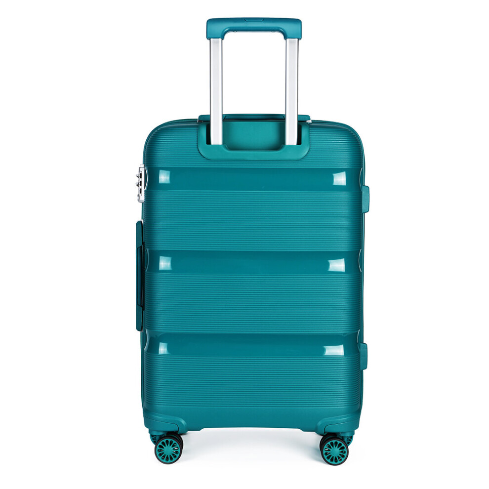 (blue/green, 28 inch) 20/24/28 Inch PP Hard Shell Suitcase With TSA