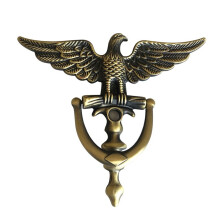 Heurtoir de porte antique en alliage de zinc, tête d'aigle - décoration élégante pour porte d'entrée