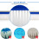 2X Pool Brush, Swimming Pool Wall & Tile Brush 18 Inch Swimming Pool Cleaning Pole Brush Head Replacement Brush,Blue 4
