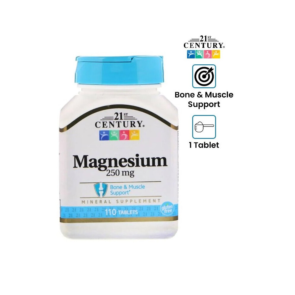 21St Century Magnesium 250Mg Mineral Supplement - 110 Tablets