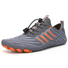 (5# Grey, 6) Non Slip Water Shoes Mens Womens Aqua Shoes Beach Barefoot Swim Surfing Diving