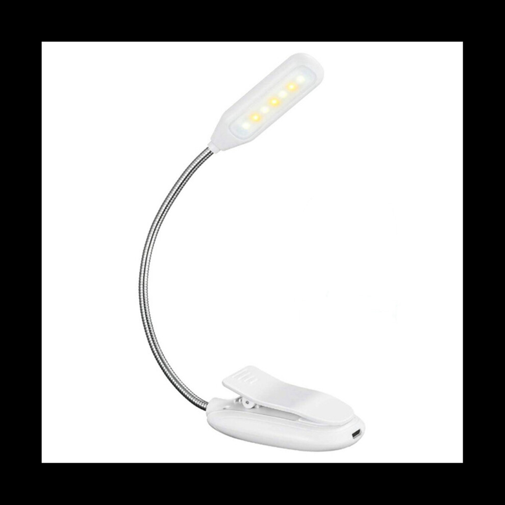 Reading Book Clip Lamp LED Mini Sheet Music Night Light USB Rechargeable Portable Clip Table Lamp Eye Protection