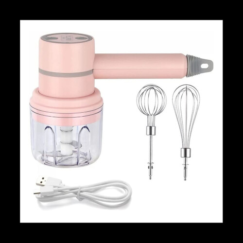Hand Mixer Cordless Electric Blender Portable Multi Food Beater for