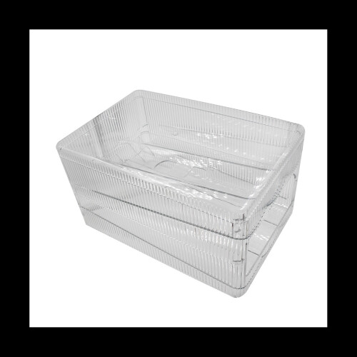 Egg Holder For Refrigerator, Automatically Rolling Egg Storage Container For Refrigerator,Clear Plastic Storage Box, Egg Tray & Egg Storage Bin -2 Layer