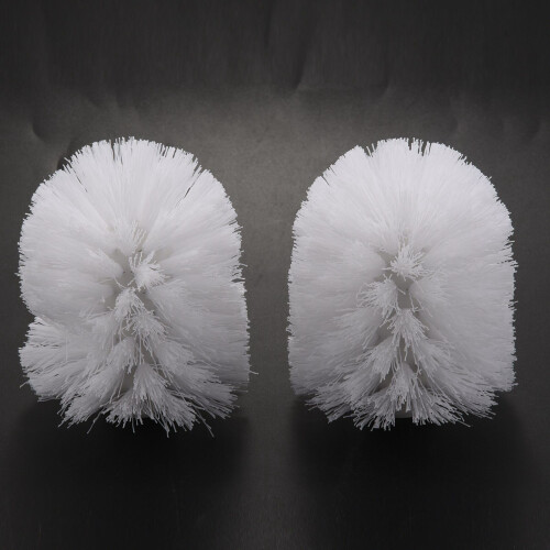 Replacement Spare Bathroom Accessory Plain Plastic Toilet Cleaning Brushes Head Holders White (4x White Heads) 1