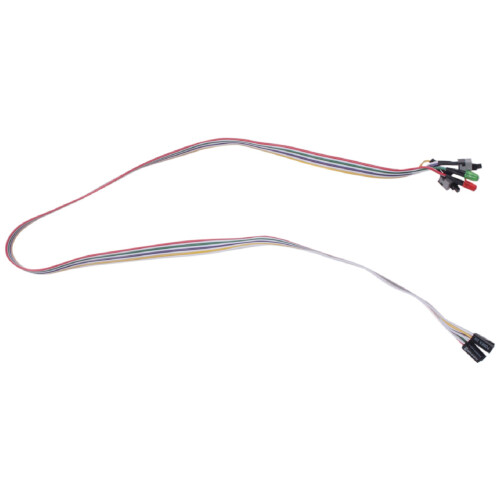 PC Case Red Green LED Lamp ATX Power Supply Reset HDD Switch Lead 20"