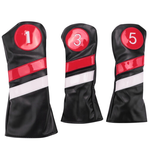 ANCLLO Set Di 4 Copricapi In Pelle PU Stile Vintage Golf Premium 1 3 5