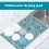 2 Pack Dish Drying Mat Absorbent Drying Mat Machine Washable Dish Drying Mats for Kitchen Counter (Blue Vine) 5