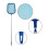6-Piece Swimming Pool Skimmer Net Telescopic Pole Leaf Skimmer Net Swimming Pool Cleaner Supplies Home Use 5