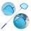 6-Piece Swimming Pool Skimmer Net Telescopic Pole Leaf Skimmer Net Swimming Pool Cleaner Supplies Home Use 4