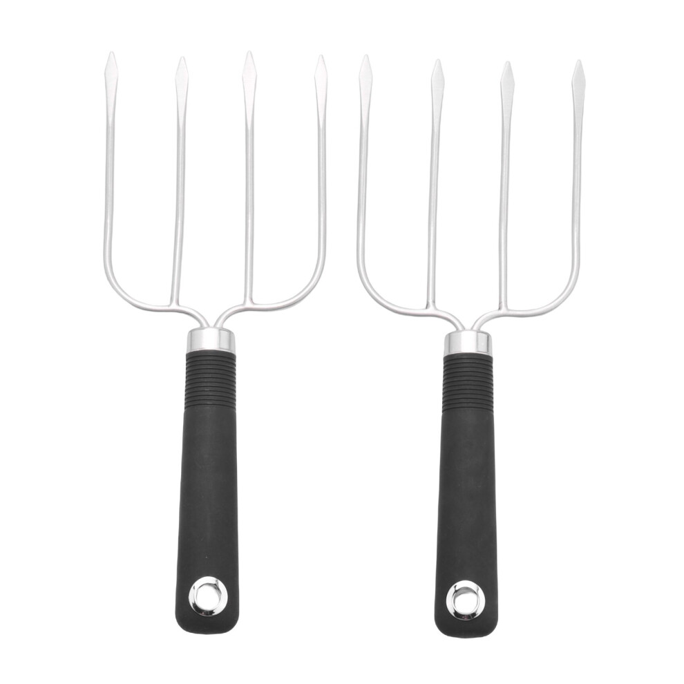 2Pcs Meat Fork,Poultry Roast Forks,Roast Chicken Forks with Resistant Grip,Turkey Forks,for BBQ & Thanksgiving Pros