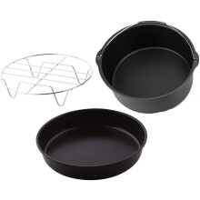 Cake Cans, Pizza Pan, 3Pcs/Set Steel Round Oven Slow Cooker Accessories Baking Cake Barrel Kitchen