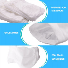 , 20-Pack Pool Filter Basket Saver Socks, Reusable Ultra-Fine Mesh Sock Filter Pool Debris Catcher