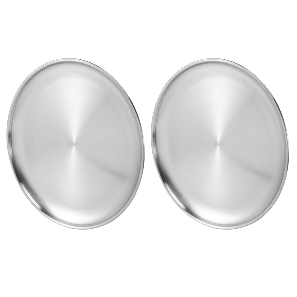 10 Inch Pizza Pan 2, Stainless Steel Pizza Round Baking Trays, Crisper Oven Pan for Baking Serving, Durable 