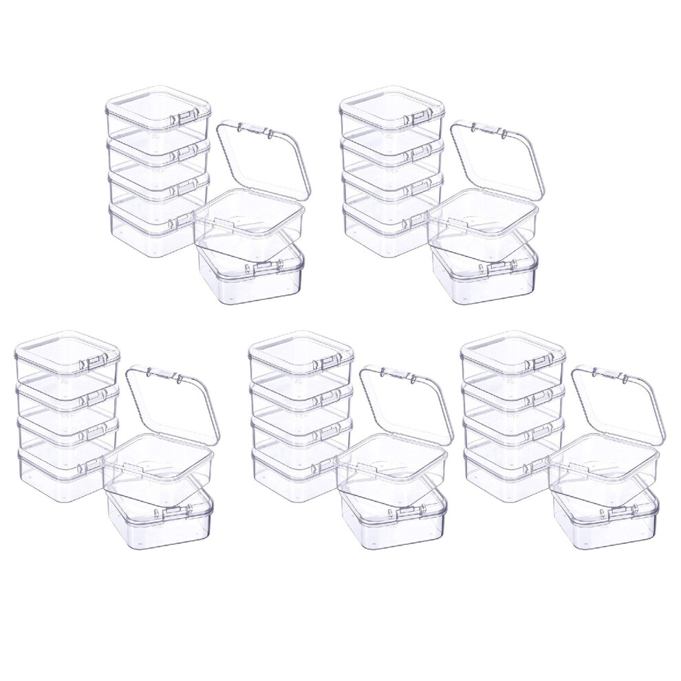 30 Pieces Mini Plastic Clear Storage Box for Collecting Small Items, Beads, Jewelry, Business Cards